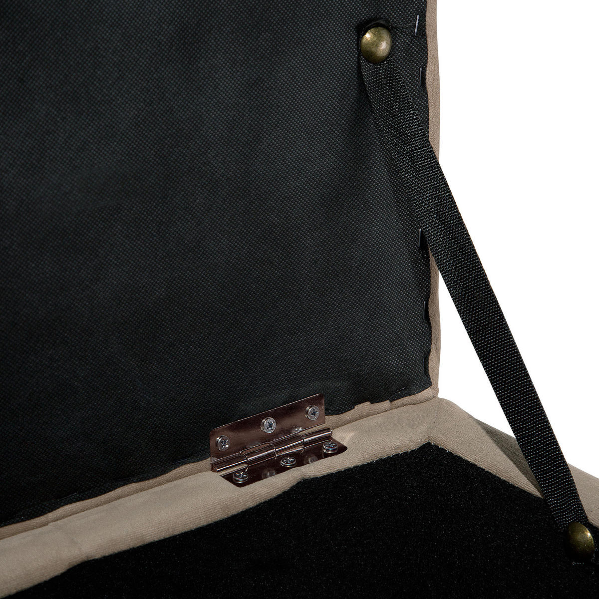 TRUHENBANK Michigan 42/72/40 cm - Braun, Textil (72/40/42cm) - Beliani