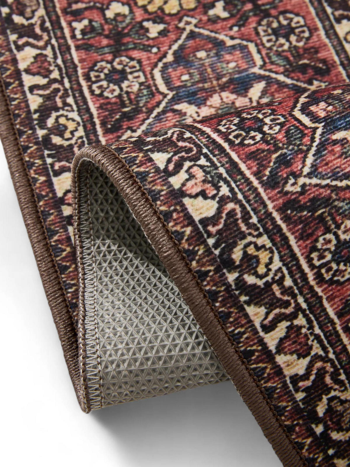 VINTAGE-TEPPICH George waschbar 120x170 cm - Rot/Multicolor, Kunststoff (120/170cm) - benuta