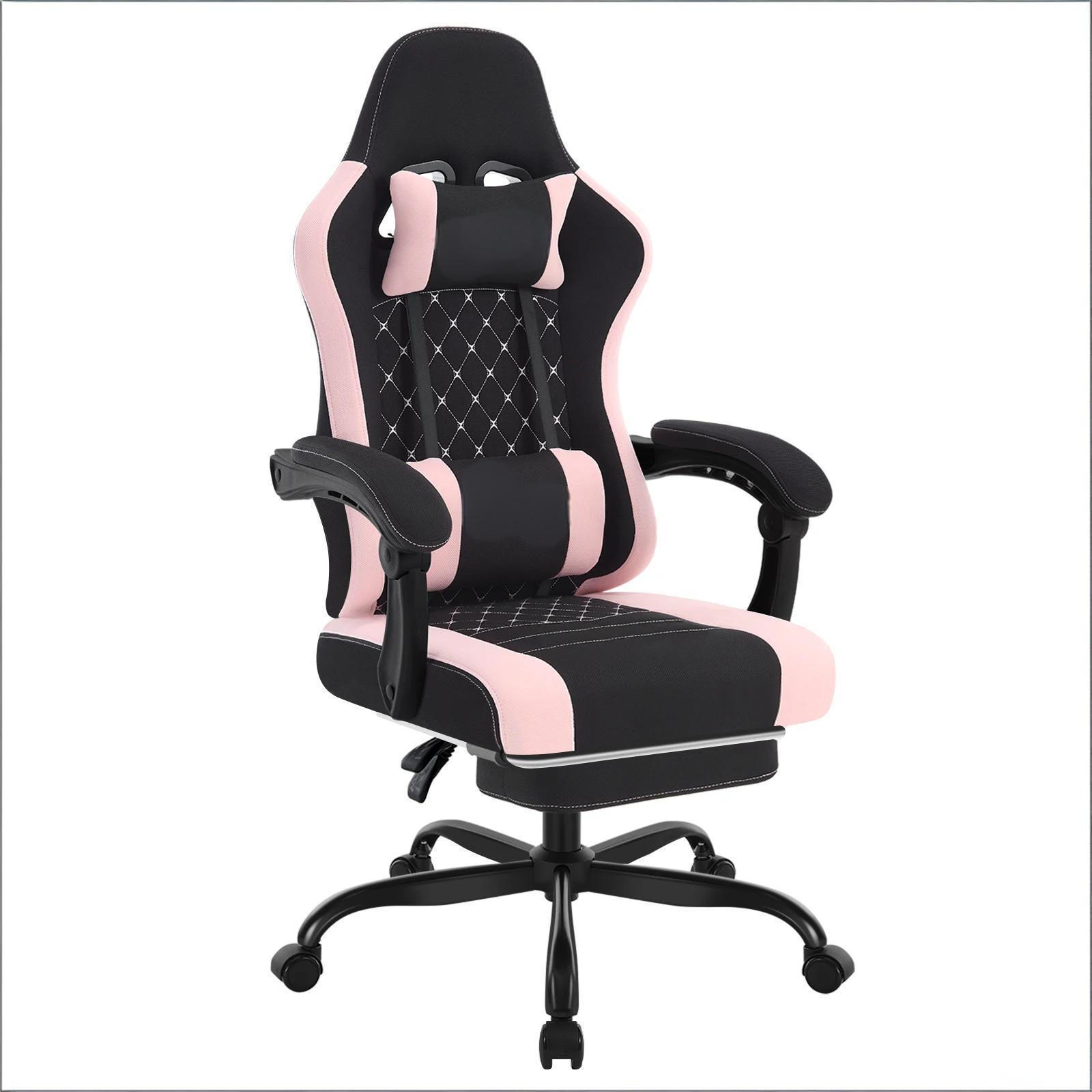 GAMINGSTUHL Schwarz/Pink 70/70/127 cm - Schwarz, Metall (70/127/70cm) - PANGIVO