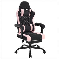 GAMINGSTUHL Schwarz/Pink 70/70/127 cm - Schwarz, Metall (70/127/70cm) - PANGIVO