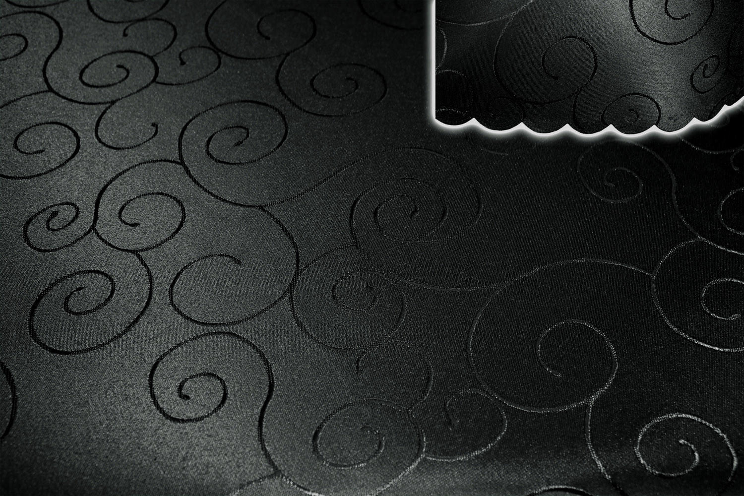 TISCHDECKE 110/140 cm Ornamente Schwarz - Schwarz, Textil (110/140cm) - TiborTex