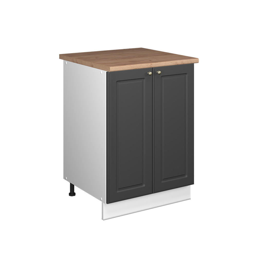 Vicco SKŘÍŇKA POD DŘEZ Fame-Line, Anthrazit-Gold Landhaus/Bílá, 60 cm