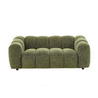 SOFA - 2 Personen - stoff - grün Nelimar - Grün, Kunststoff/Textil (189/73/96cm) - Vente-Unique