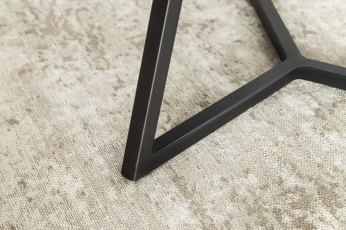 COUCHTISCH MARVELOUS Keramik Anthrazit 90 cm - Schwarz/Grau, Keramik/Metall (75/90/40cm) - riess-ambiente