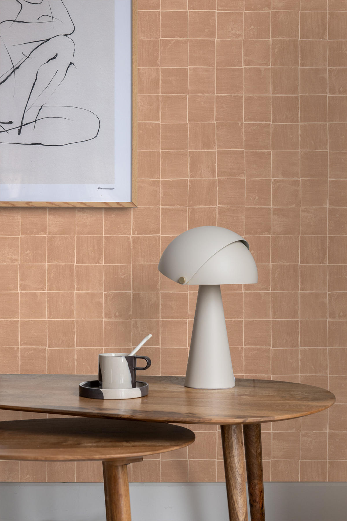 TAPETE Fliesenmuster 50 x 900 cm - Braun, Papier (50/900cm) - Origin Wallcoverings