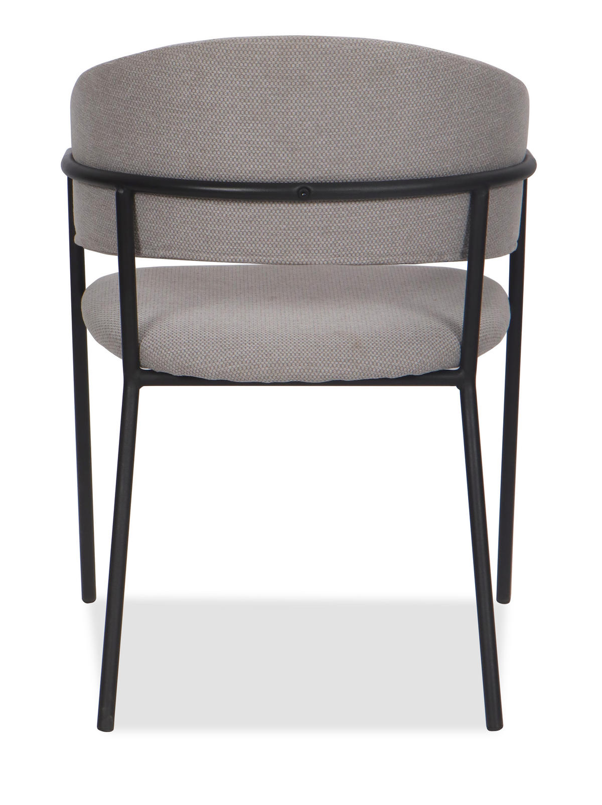 STUHL OVO gespolsterter - hellgrau - Glamour Chenille - Hellgrau/Schwarz, Textil/Metall (56/79/54cm) - NEW HOME