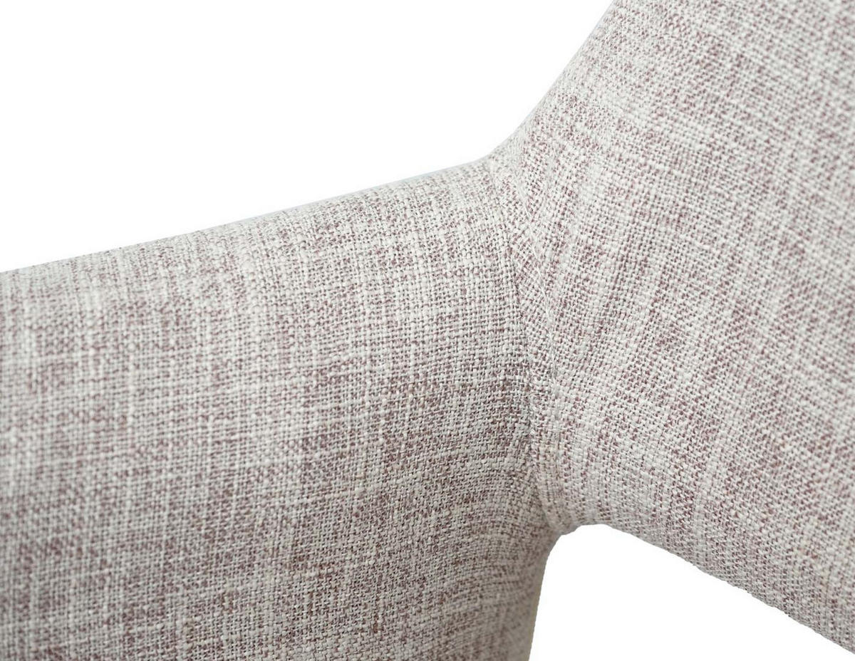 ESSZIMMERSTUHL Beige, Silber - Beige/Silberfarben, Textil (58/89/55cm) - MCW