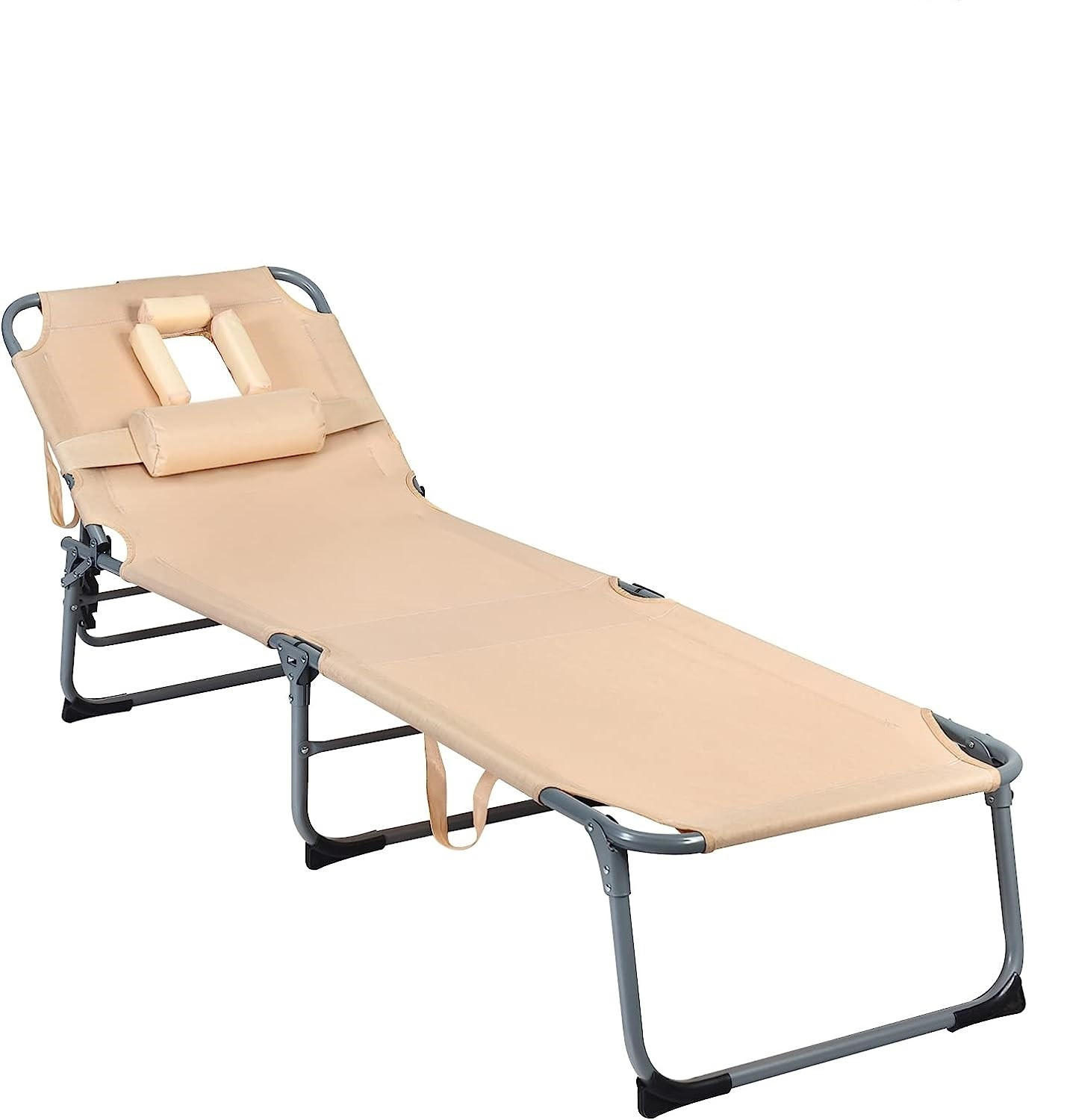 LEHÁTKO 36 cm béžové - béžová, kov (194/36/60cm) - COSTWAY