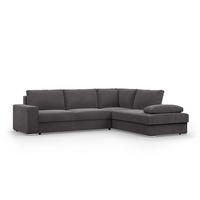 ECKSOFA MIT SCHLAFFUNKTION VELANO Dunkelgrau - Dunkelgrau, Textil (231/287cm) - Mebligo