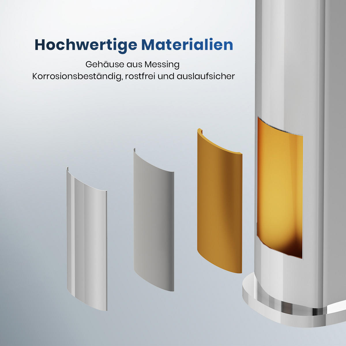 WASCHTISCHARMATUR aus 4MS-Messing Verchromt 15,2 cm - Chromfarben, Metall (15.2/4.5/16.6cm) - EMKE