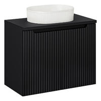 WASCHTISCHKOMBI 80 cm 3Teile - Nova Black N BM126 in Schwarz/Matt - Schwarz, Holz (80/57/40cm)