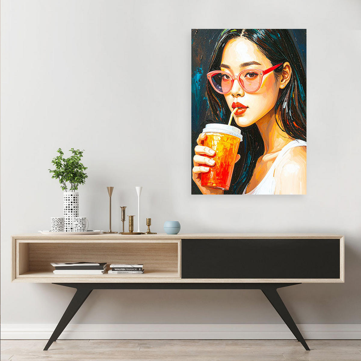 LEINWANDBILD Menschen & Charaktere 80x120cm - Beige, Textil (80/120cm) - Feeby