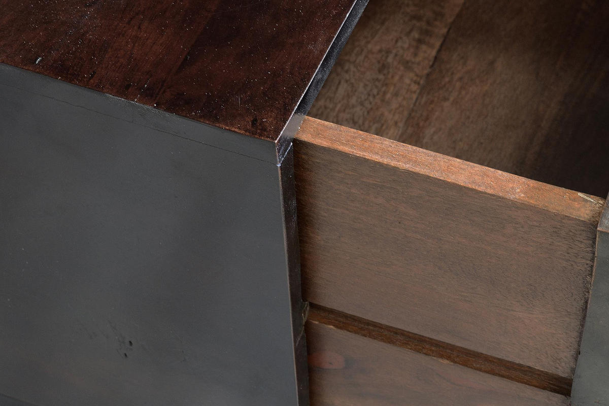 TV-SCHRANK aus Mangoholz - Dunkelbraun, Holz (180/56/40cm) - Giner y Colomer