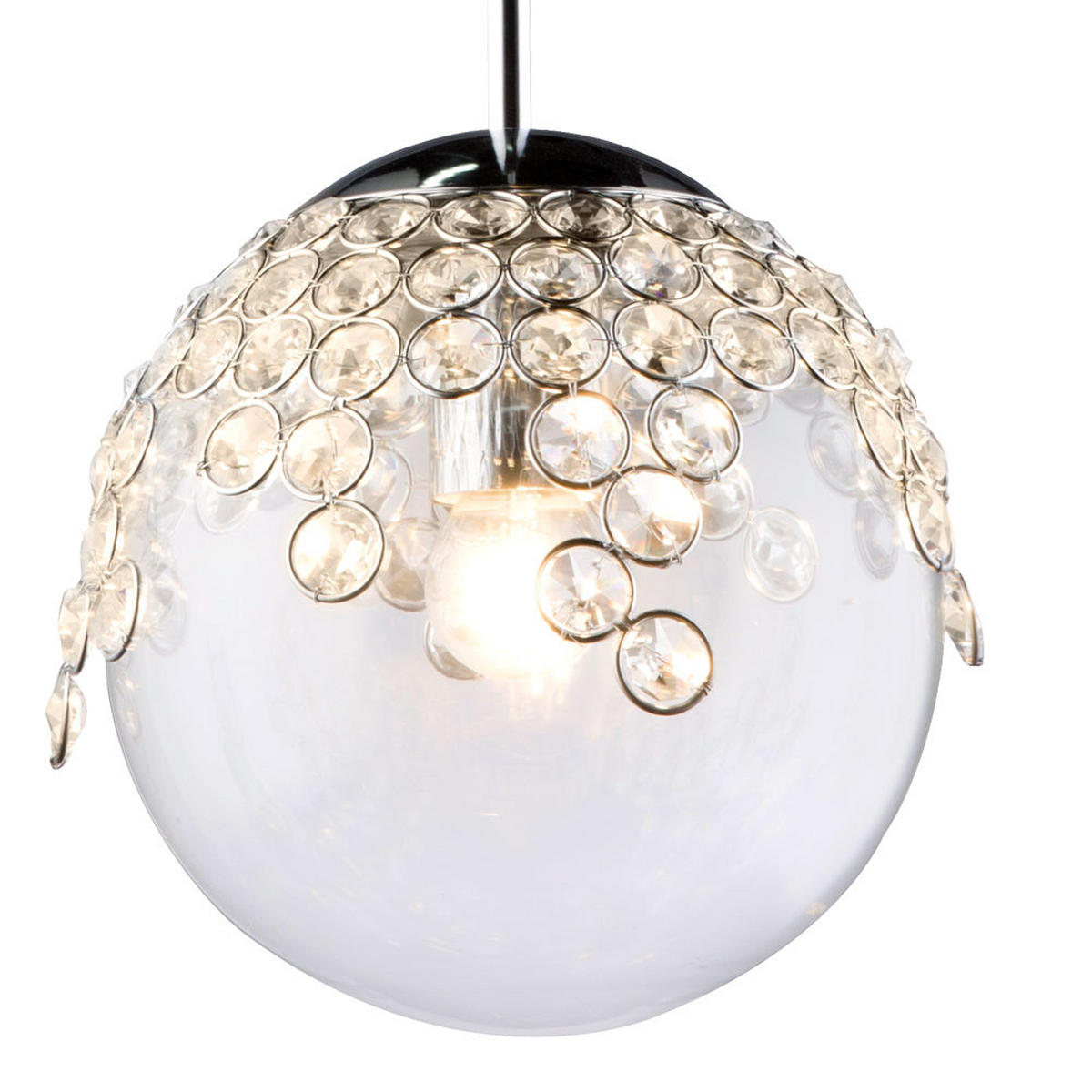 HÄNGELEUCHTE Glas Kristallen Klar - Klar, Glas (20/20/150cm) - Globo Lighting
