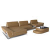 LEDERSOFA Bari L - Beige, Leder (197/369cm) - Sofa Dreams