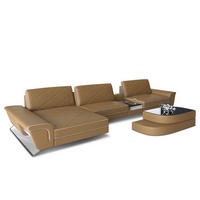 LEDERSOFA Bari L - Beige, Leder (197/369cm) - Sofa Dreams