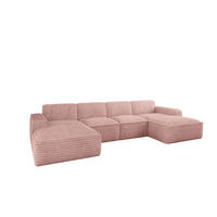 ECKSOFA Siena U ein Stil, der zum Entspannen einlädt, Stoff Velo Rosa - Rosa, Holz/Textil (344/73/165cm) - Kaiser Möbel