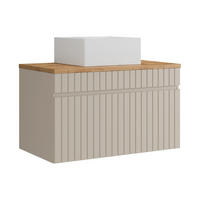 EINZELWASCHTISCH - 80cm x 46cm - MDF - beige - SATARA - Beige, Holz (80/46/46cm) - Vente-Unique