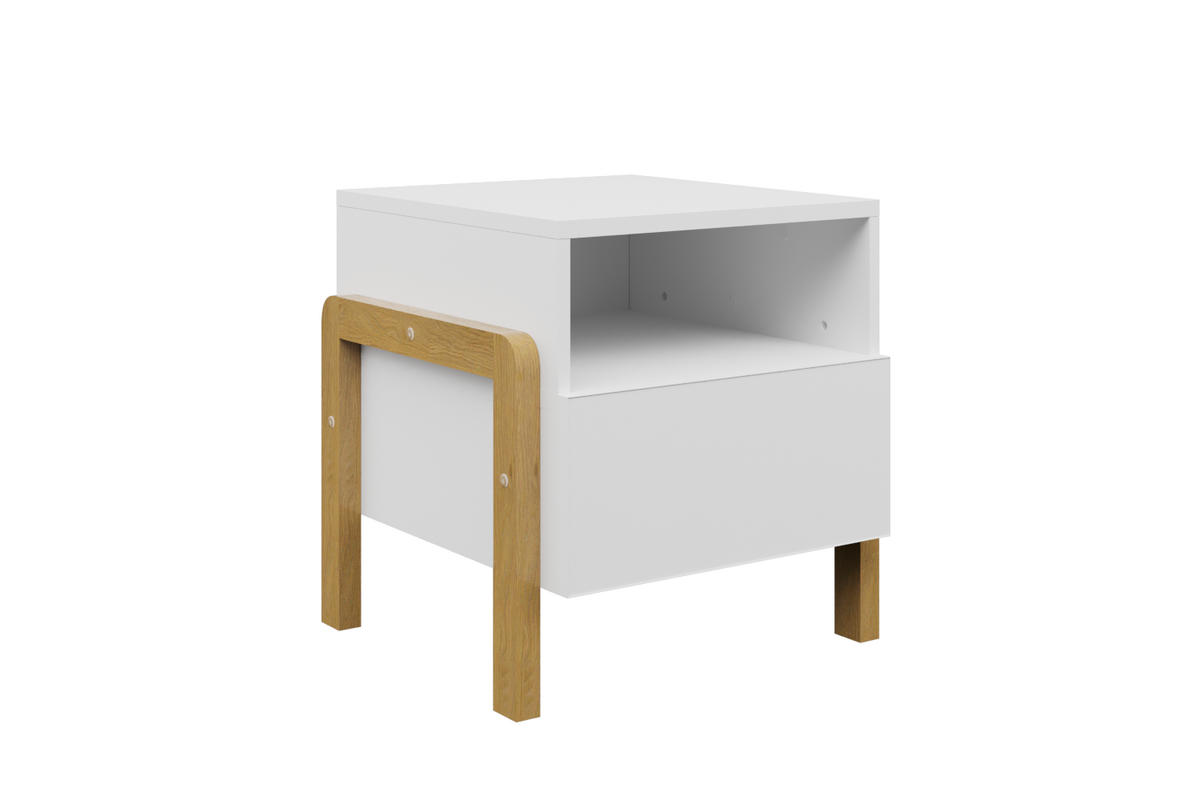 KINDER-NACHTTISCH Victor 45/46/40 - Weiß, Holzwerkstoff (45/46/40cm) - Kocot Kids
