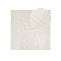 TEPPICH HYGGE Cremeweiß Quadrat 160/160 cm - Creme, Textil (160/160cm) - Tapiso