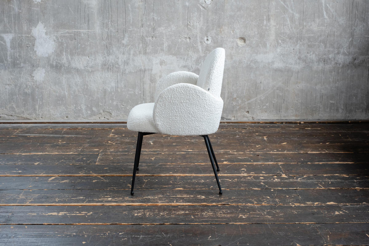 ESSZIMMERSTUHL DEON Cremeweiß Webstoff (1er-Set) - Creme, Textil (59/84/62cm) - KAWOLA