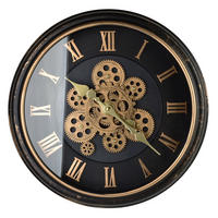 WANDUHR Ramsey schwarz 45/45/45 cm Kunststoff - Braun, Kunststoff (45/45/45cm) - Mondex