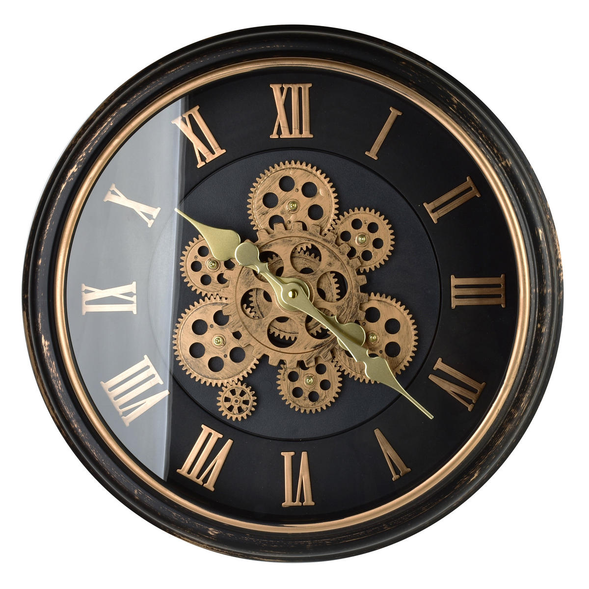 WANDUHR Ramsey schwarz 45/45/45 cm Kunststoff - Braun, Kunststoff (45/45/45cm) - Mondex