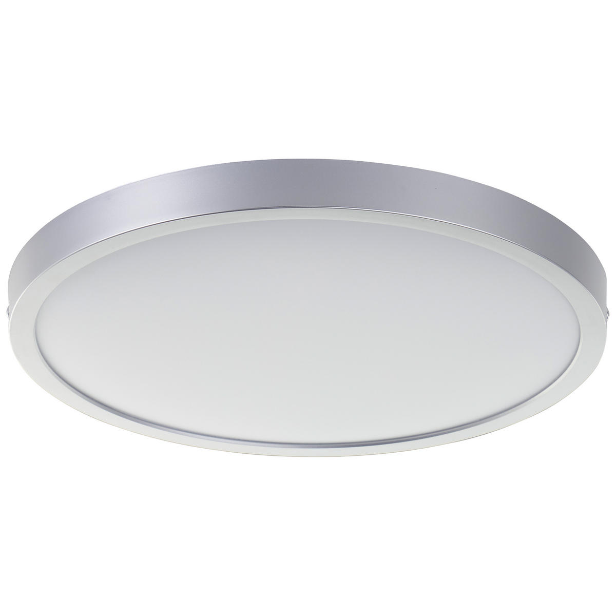 LED DECKENLEUCHTE Navara Silberfarben 37,5/37,5/3,1 cm - Silberfarben, Kunststoff (37.5/37.5/3.1cm) - Brilliant