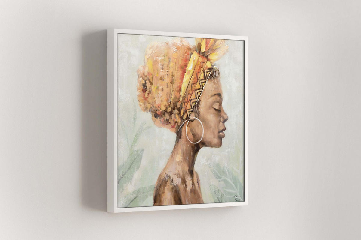 RUČNĚ MALOVANÝ AKRYLOVÝ OBRAZ ZELENÝ/HNĚDÝ, 80/80 CM - zelená barva/hnědá, dřevo/textil (80/80cm) - KUNSTLOFT