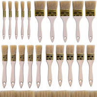 PINSEL Universal 20-tlg. Set, flach, Naturhaar, 15 mm, 25 mm, 36 mm, 50 mm - Multicolor, Kunststoff/Metall