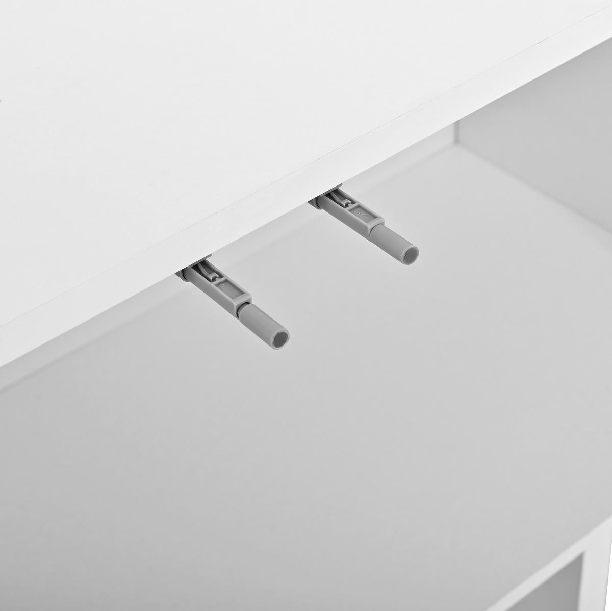 TV-LOWBOARD 170/35/50 cm weiß aus MDF und PB mit 4 Türen - Weiß, Holzwerkstoff (170/50/35cm) - OKWISH