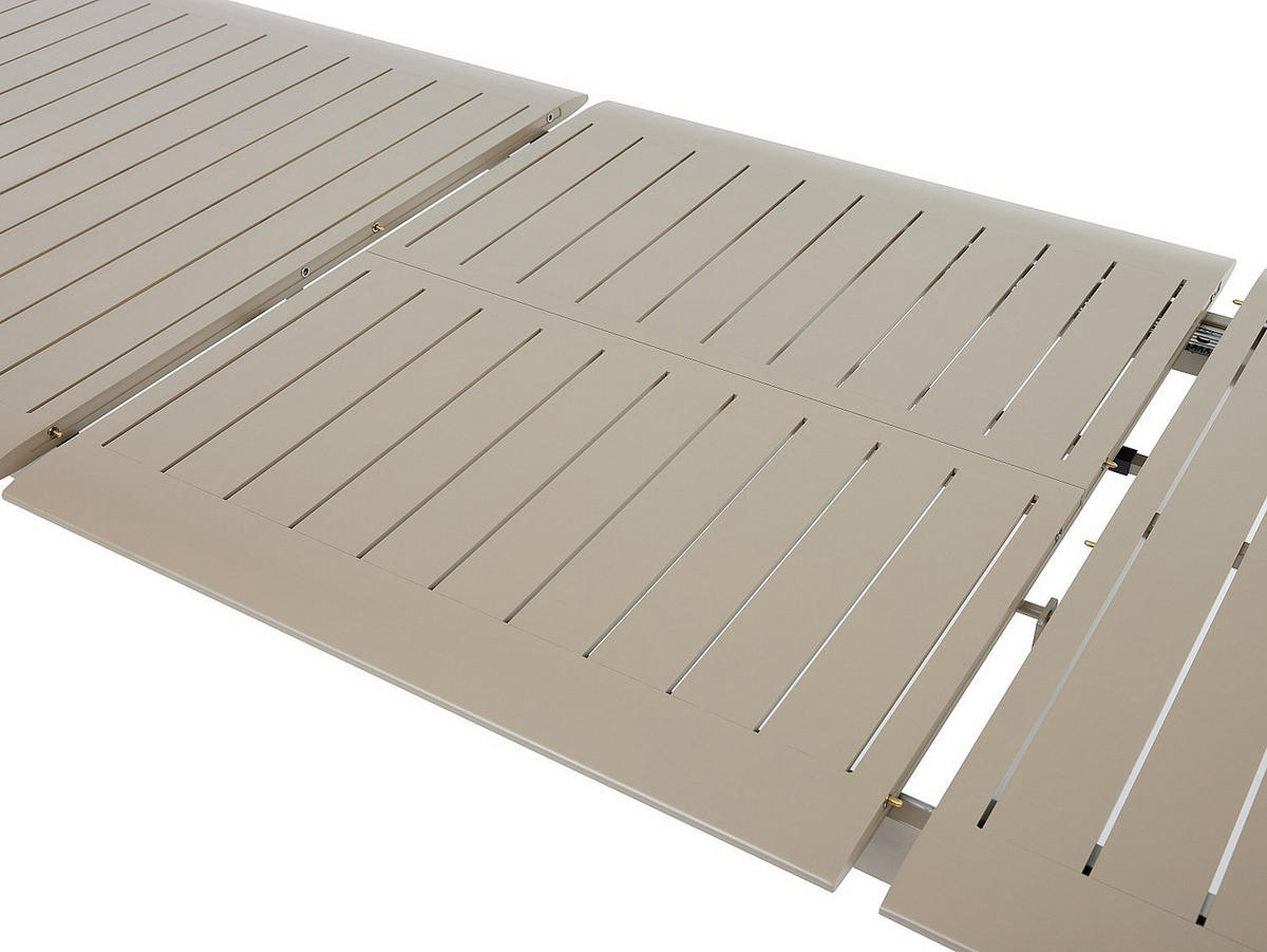 GARTENTISCH - 8 , 10 -Sitzer - Aluminium - taupe - VELYRA - Braun, Metall (100/286.5/75cm) - Vente-Unique