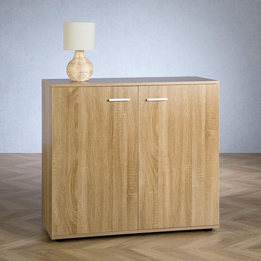 Thumbnail - CARO-Möbel Kommode, Sonoma Eiche, Holzwerkstoff, Mode, 91x82x40 cm, Wohnzimmer, Kommoden & Sideboards, Kommoden