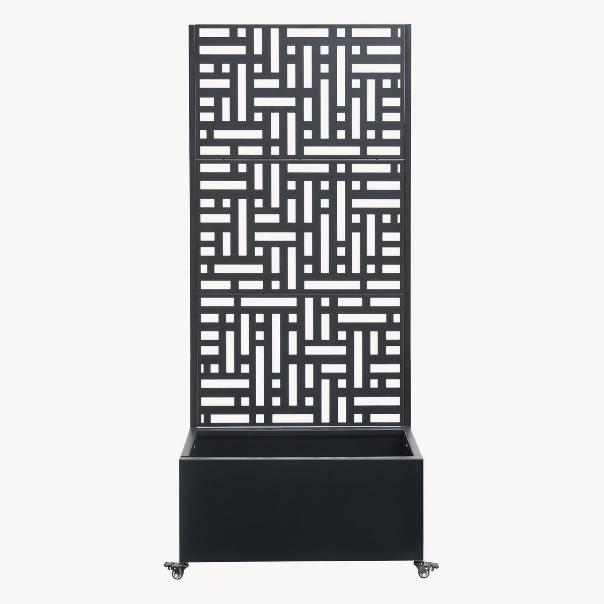 KVĚTINÁČ s přepážkou Bernalda - černá, kov (82/190/38cm) - casa.pro