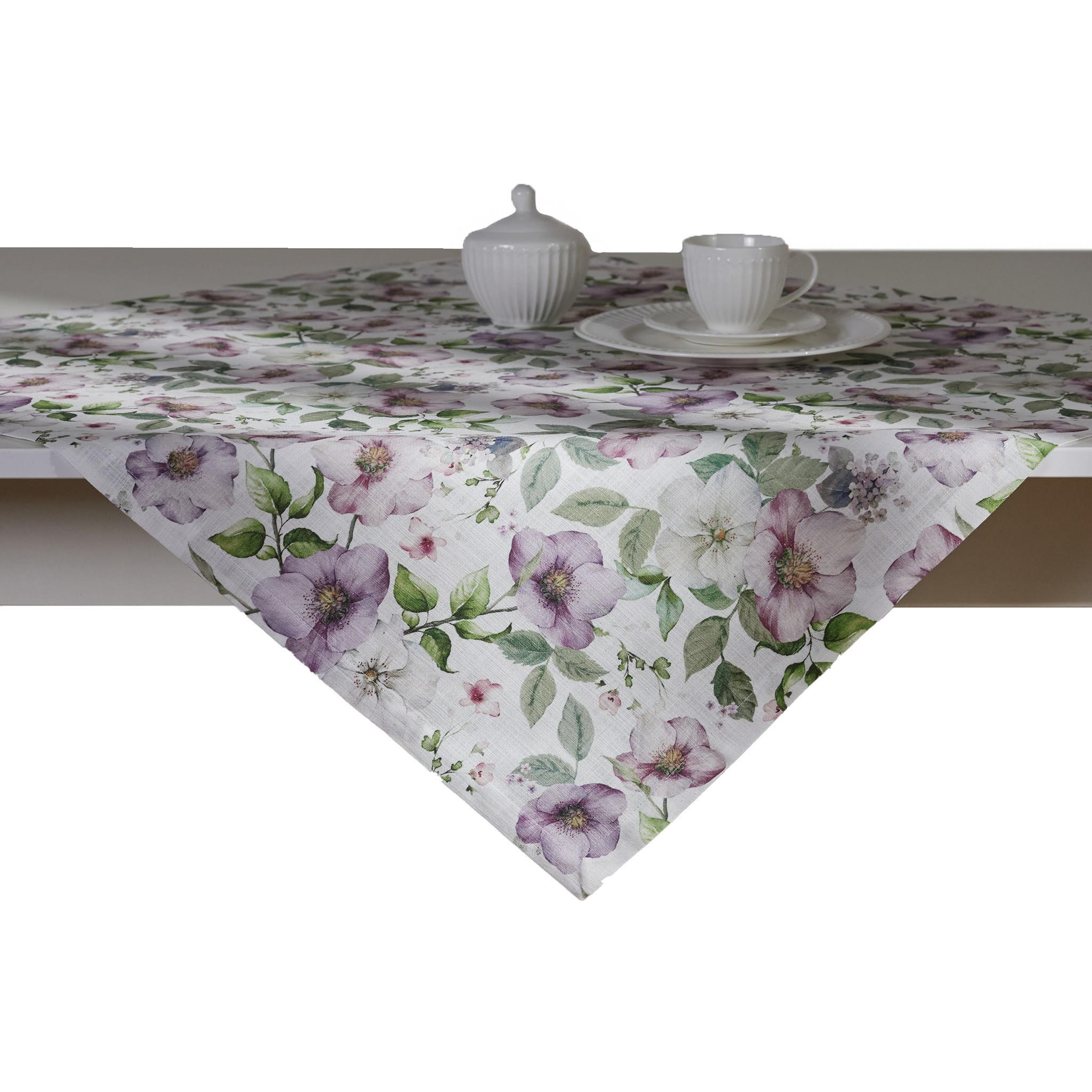 TISCHDECKE Adeline - Violett, Textil (80/80/1cm) - home&you