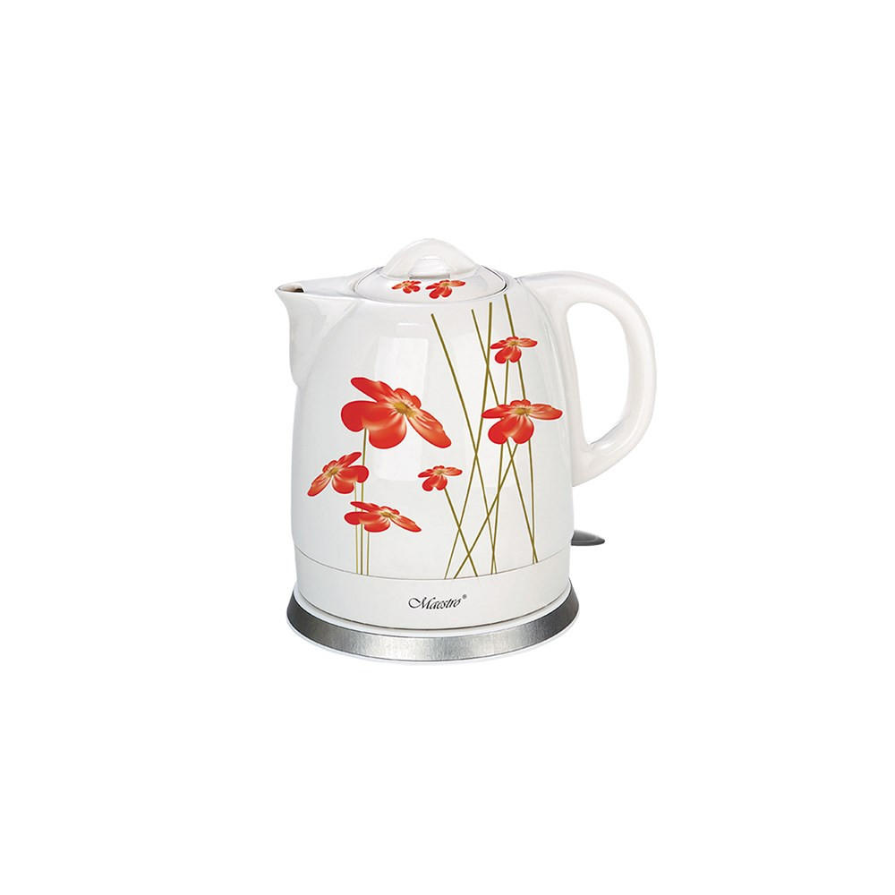 WASSERKOCHER ELEKTRISCH Weiß 24/24/21.5 cm MR066REDFLOWERS - Weiß, Keramik (24/21.5/24cm) - Maestro 