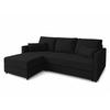 ECKSOFA L Form Dolceo Rabenschwarz 226/140/78 cm – Schlaffunktion Universell Rechts Links - Anthrazit/Schwarz, Kunststoff/Textil (226/140cm) - AX Living