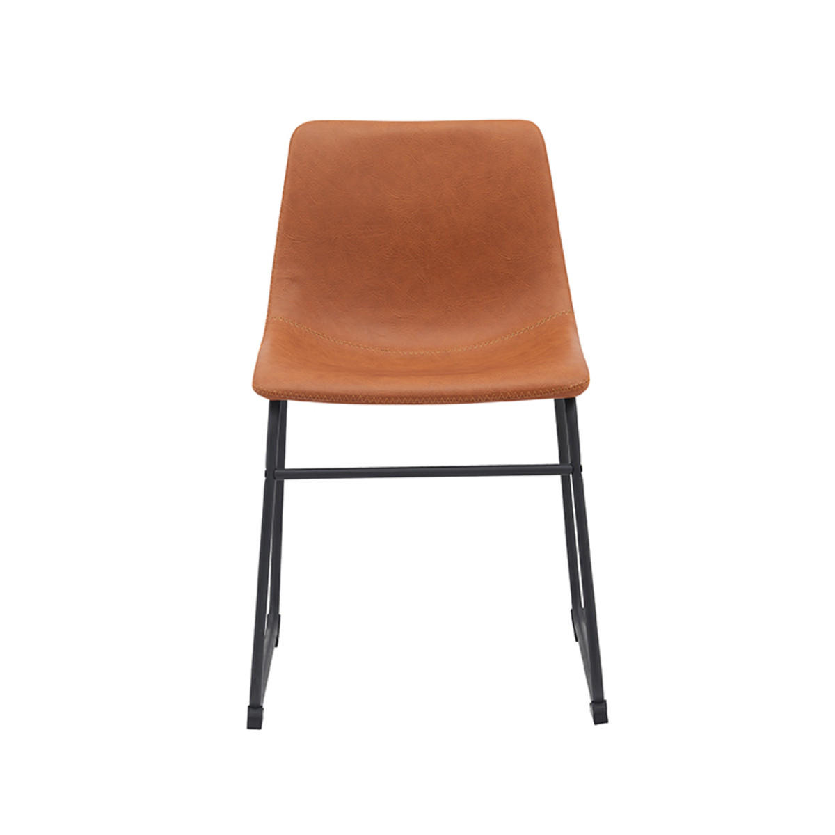 ESSZIMMERSTUHL Risto Braun 55/47/79 cm 2er-Set - Orange, Textil (47/79/55cm) - LABEL51