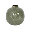 VASE CHOW Ø22x22 cm, Keramik, Grün-Weiß-Gold - Grün, Keramik (22cm) - Light & Living