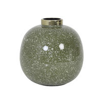 VASE CHOW Ø22x22 cm, Keramik, Grün-Weiß-Gold - Grün, Keramik (22cm) - Light & Living