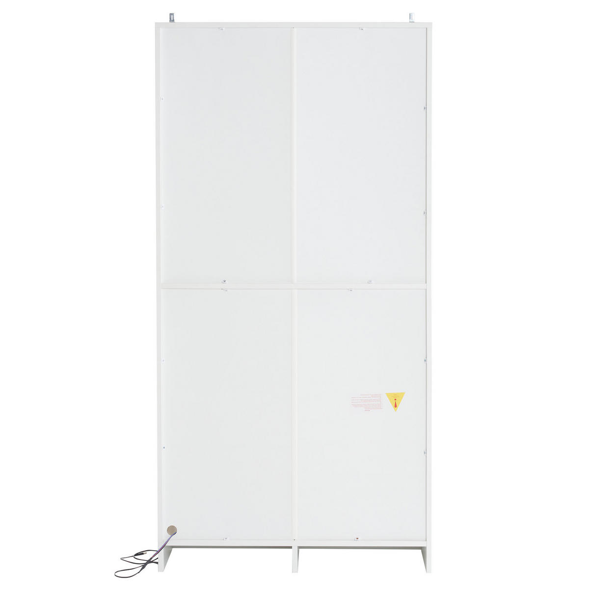 VITRINEN-SET 160/40/160 cm weiß aus Spanplatte mit LED und Glastüren - Weiß, Holzwerkstoff (160/160/40cm) - OKWISH