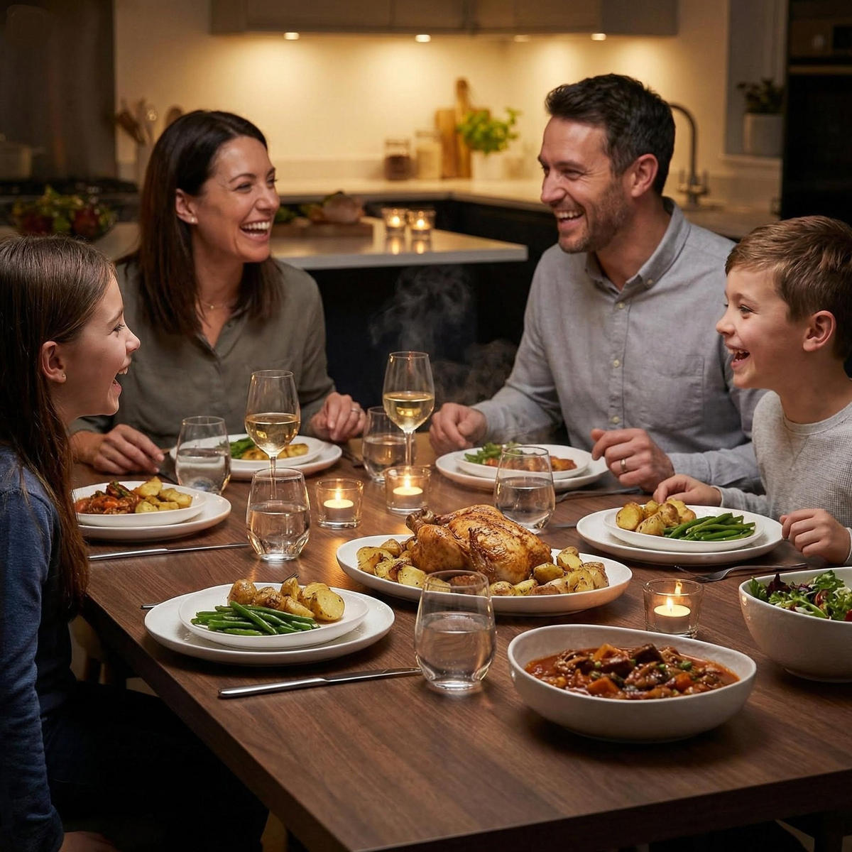 GESCHIRRSET MILA in Schieferoptik 27-tlg. weiß - Weiß, Keramik (34/36/35cm) - Mulex