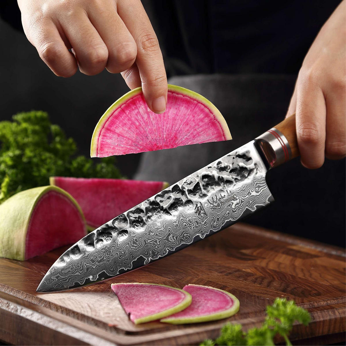 SANTOKUMESSER 17 cm - Braun, Holz/Metall (31cm) - Wakoli