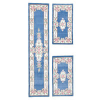 HANDTUFTTEPPICH Ming Bettumrandung 70x600 cm - Blau, Textil (70/600cm) - THEKO
