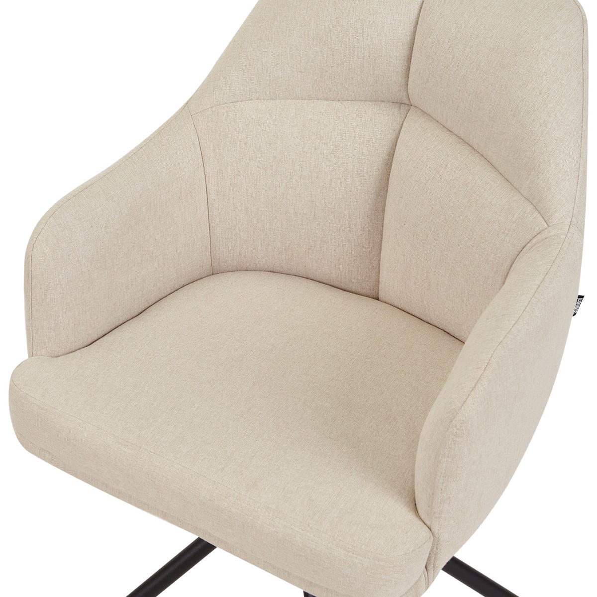 ESSZIMMERSTUHL 2er-Set Beige Mira - Beige/Schwarz, Textil (46/84/60cm) - Beliani