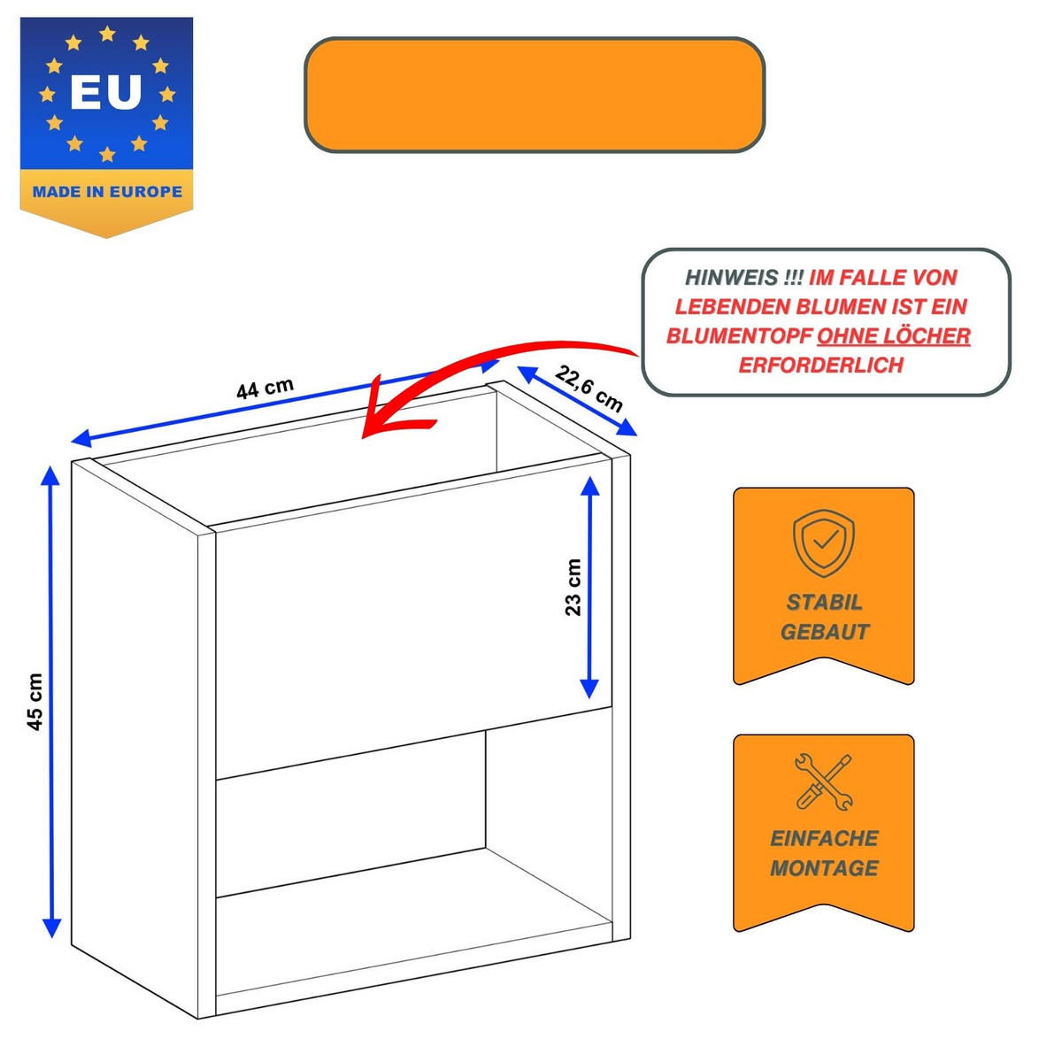 BLUMENKASTEN - Grau, Holzwerkstoff (46195/45/44cm) - RAUMHIRSCH FURNITURE