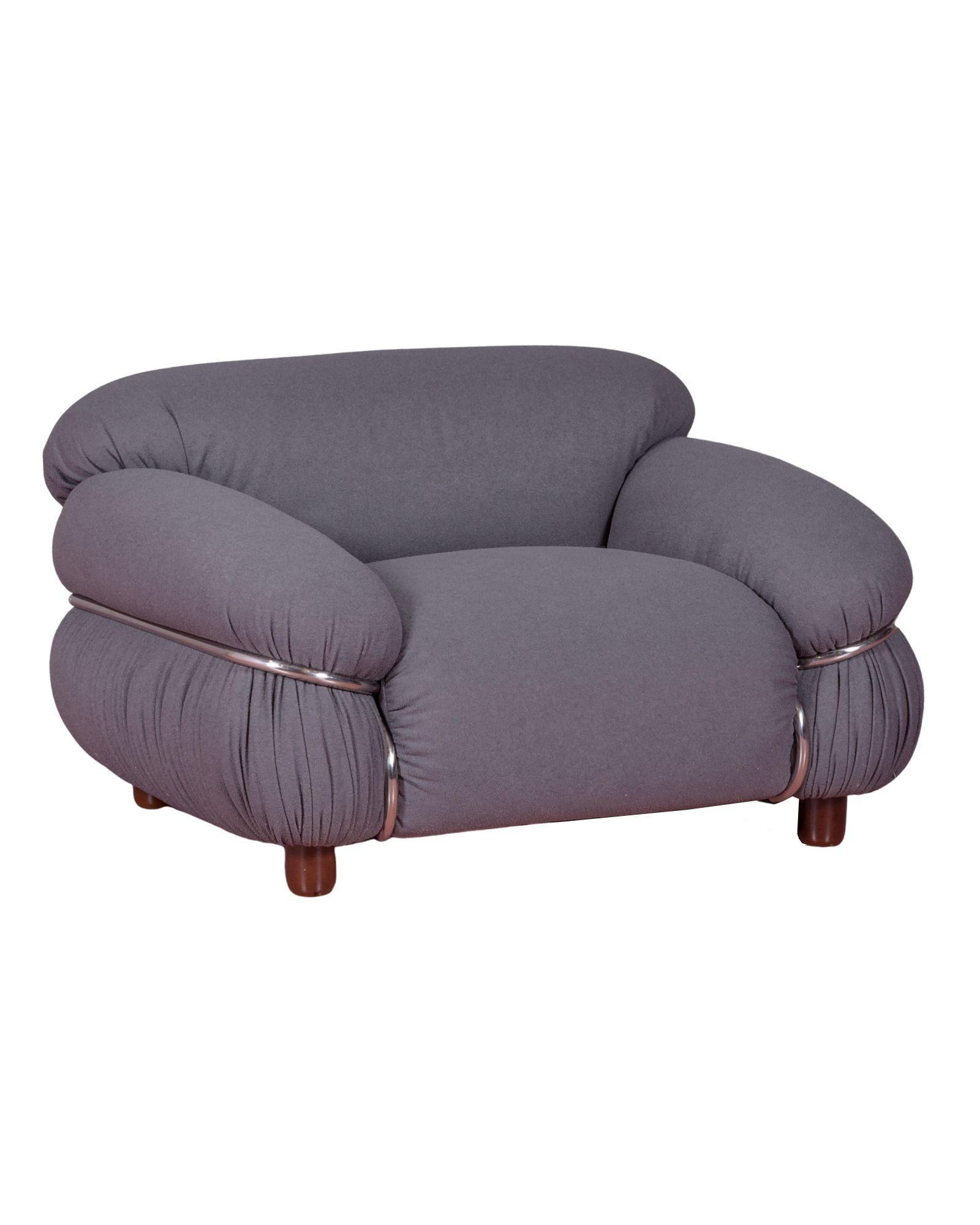 EINSITZER-SOFA GEPOLSTERT Textil Grau - Grau, Textil (108/63/96cm) - Nest Dream