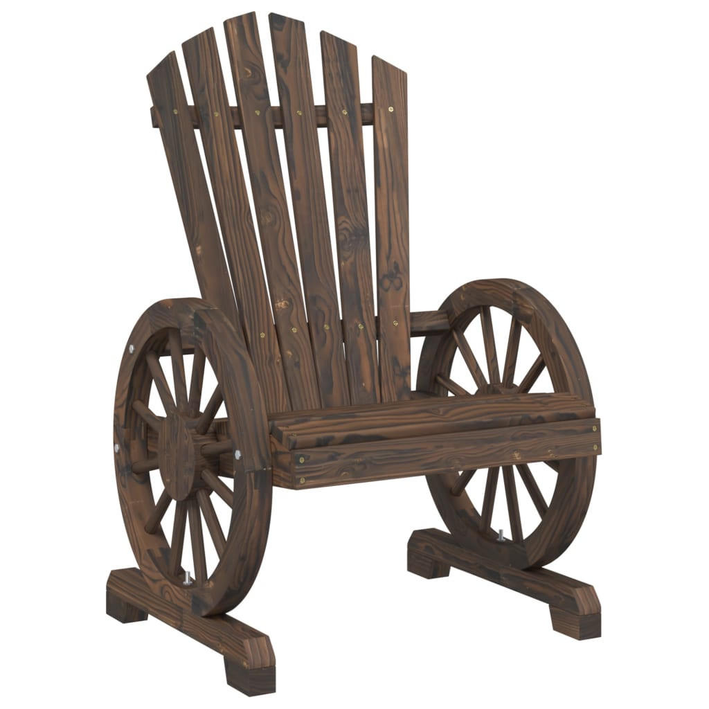 ADIRONDACK-GARTENSTUHL Massivholz Tanne - Braun, Holz (63/99/62cm) - vidaXL