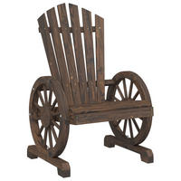 ADIRONDACK-GARTENSTUHL Massivholz Tanne - Braun, Holz (63/99/62cm) - vidaXL
