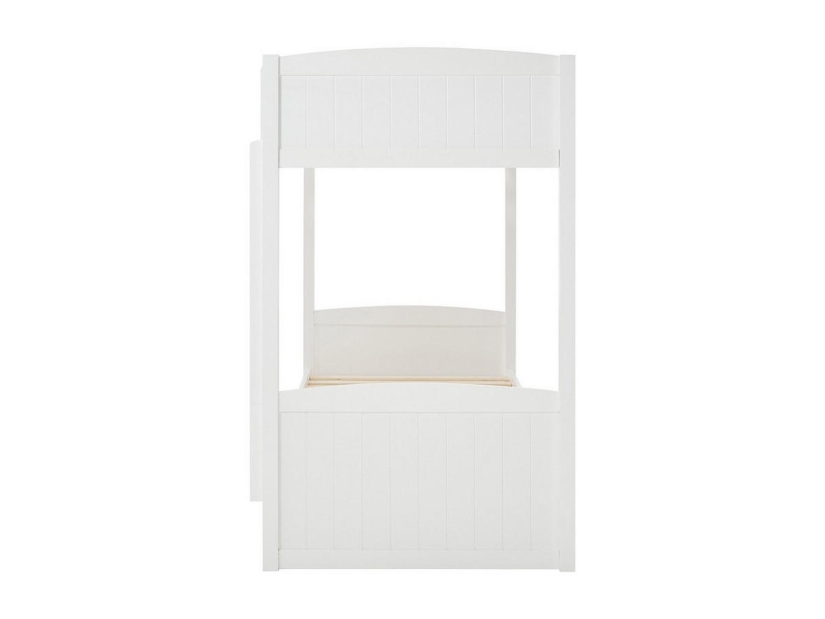 ETAGENBETT - 2 Personen - holz - weiß Limodara - Weiß, Holz (90/200cm) - Vente-Unique